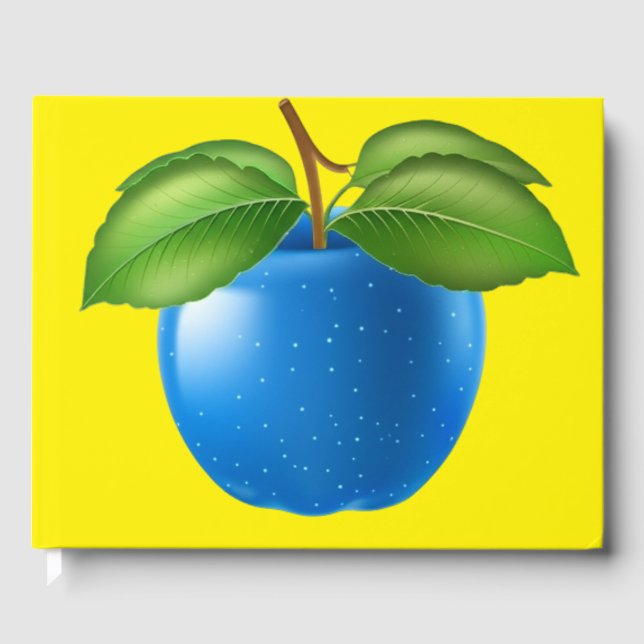 Magical Blue Starry Apple Gästebuch (Vorderseite)