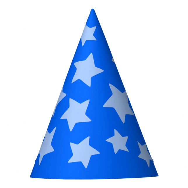 Magical Blue Stars Party Hat Partyhütchen (Vorderseite)