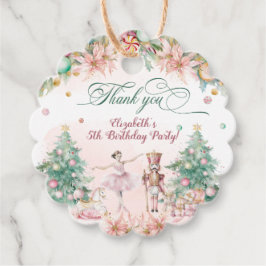 Magical Blus Nutcracker Girl Birthday Floral Geschenkanhänger