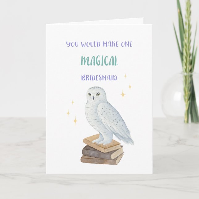 Magical Bridesmaid Vorschlag Card Karte (Vorderseite)