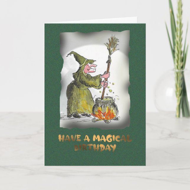 Magical Brthday Karte (Vorderseite)