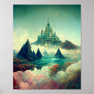 Magical Castle Fantasy Art Poster