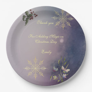 Magical Christmas Glow Christmas Birthday plates Pappteller