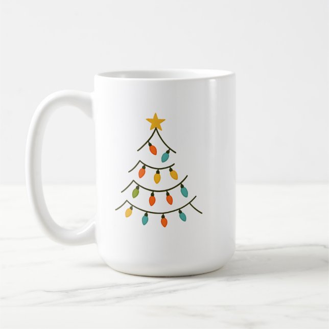 Magical Christmas Light Tree Glow Kaffeetasse (Links)