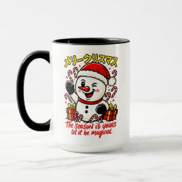 Magical & Classic Christmas Snowman Mug Holiday Tasse