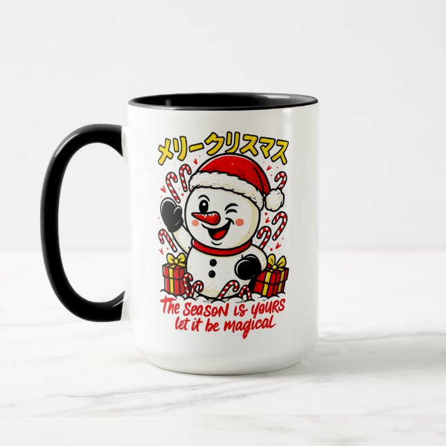 Magical & Classic Christmas Snowman Mug Holiday  Tasse (Links)