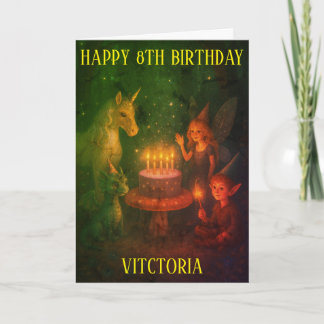 Magical Creatures Birthday Party Custom Birthday Karte