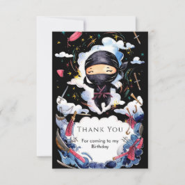 Magical Custom Ninja Geburtstag Dankeskarte