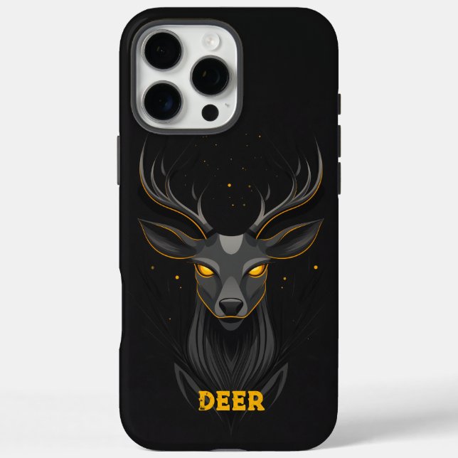 Magical Deer Black Case-Mate iPhone Hülle (Rückseite)