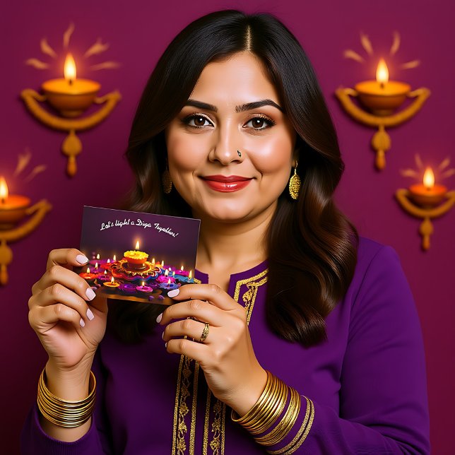 Magical Diwali Radiance Einladung (Magical Diwali Radiance Invitation, custom text both sides)
