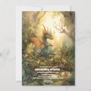 Magical Dragon Baby Dusche Einladung