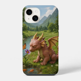 Magical Dragon Garden iPhone 14 Case – Whimsical F iPhone 14 Hülle