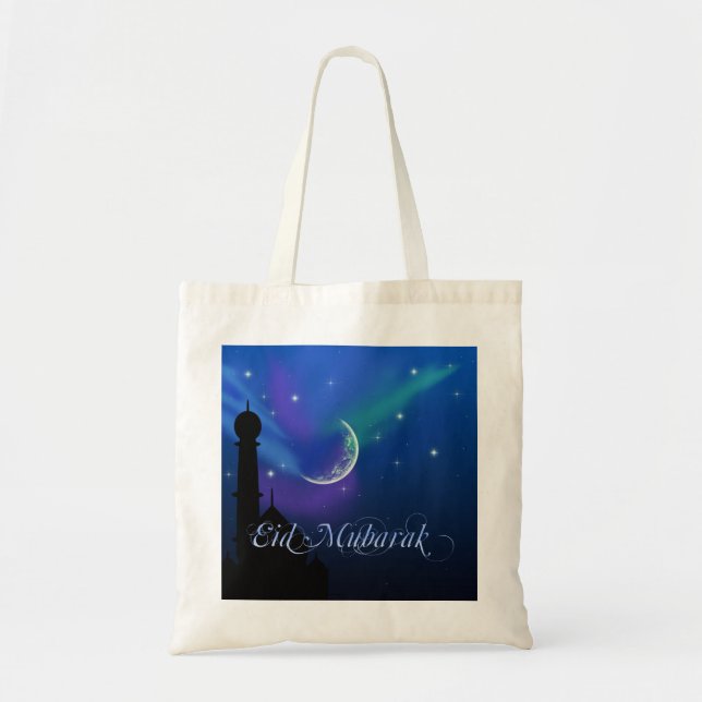 Magical Eid Night - Islamic Greeting Budget Tote Tragetasche (Vorne)