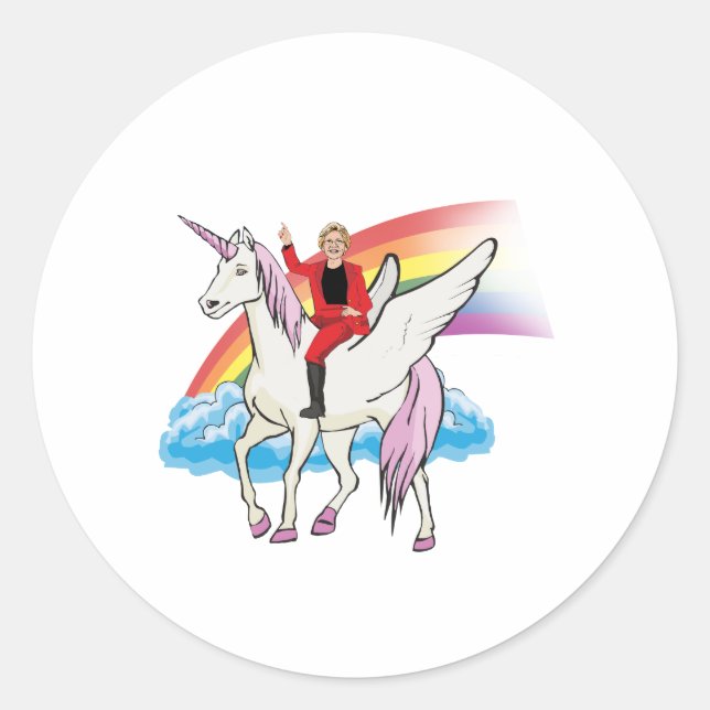 Magical Elizabeth Warren Runder Aufkleber (Vorderseite)