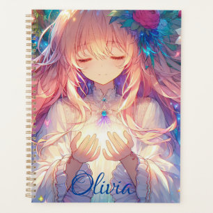 Magical Ethereal Anime Girl Personalisiert Planer