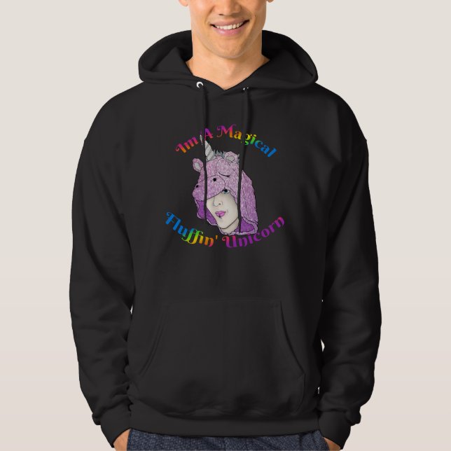 Magical F Unicorn Men's Basic Hooded Sweatshirt (Vorderseite)