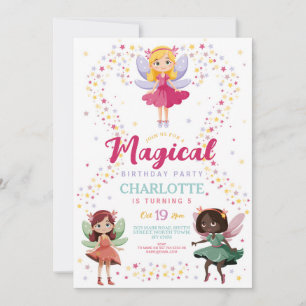 Magical Fairy Birthday Party Wands Fairies Einladung