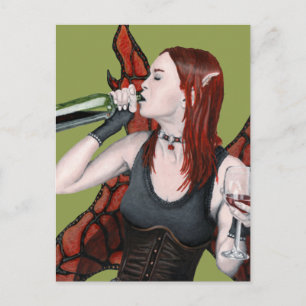 Magical Fairy Drink Fantastische Bergwelten Kunst, Postkarte