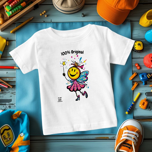 Magical Fairy Emoji - Spaß und farbenfroh Vollkorb Baby T-shirt (Von Creator hochgeladen)