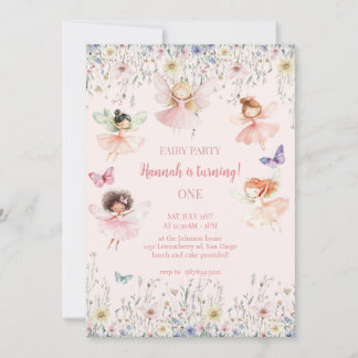 Magical Fairy First Birthday, Fairy Bash Einladung