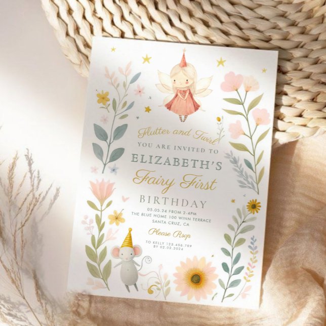 Magical Fairy First Birthday Mushroom Woodland Einladung (Von Creator hochgeladen)