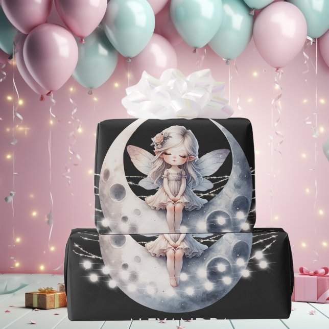 Magical Fairy First Girl Happy Birthday Geschenkpapier (Von Creator hochgeladen)