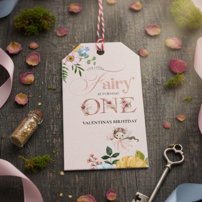 Magical Fairy Floral Garden Pixie Girls Birthday  Geschenkanhänger (Von Creator hochgeladen)