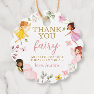 Magical Fairy Floral Geburtstag Vielen Dank Geschenkanhänger