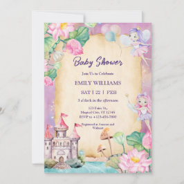 Magical Fairy Garden Princess Castle Baby Shower Einladung