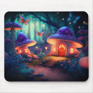Magical Fairy Garden Schmetterlinge Pilzsaal Hütte Mousepad