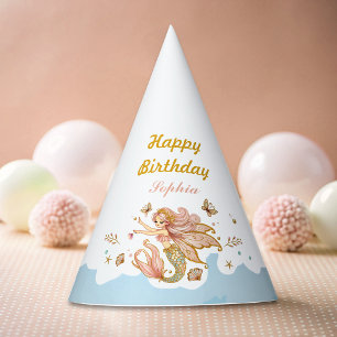 Magical Fairy Mermaid Girl's Birthday Party Partyhütchen