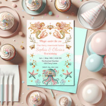 Magical Fairy Mermaid Twins Girl Birthday Party