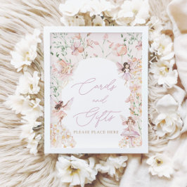 Magical Fairy Pink Girls Karten und Geschenke Unte Poster