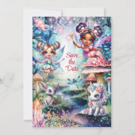 Magical Fairy Save the Date Card Einladung