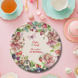 Magical Fairy Strawberry Garden Pixie 1. Geburtsta Pappteller<br><div class="desc">Teller zum ersten Geburtstag der Kleinen mit dem Thema "Der verzauberte Garten mit Früchten und Erdbeeren"! Diese Teller sind perfekt, um Ihrer kleinen Geburtstagsparty eine Touch Charme zu verleihen und sie zu beglücken. Unsere Teller sind liebevoll und mit viel Liebe zum Detail gestaltet und mit einem charmanten, von Märchengärten inspiriert...</div>
