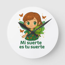 Magical Fairy Wall Clock - ManoMadre Tati Collecti Runde Wanduhr