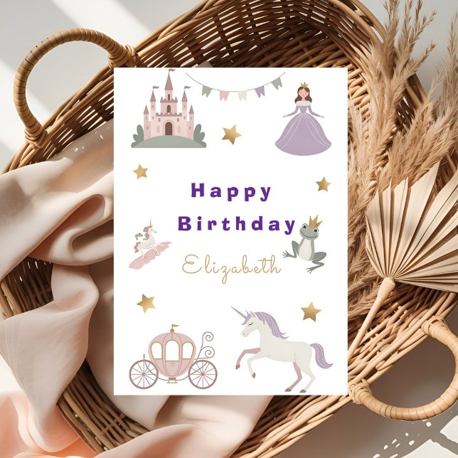 Magical Fairytale Castle Baby Girl Birthday Card Karte (Von Creator hochgeladen)