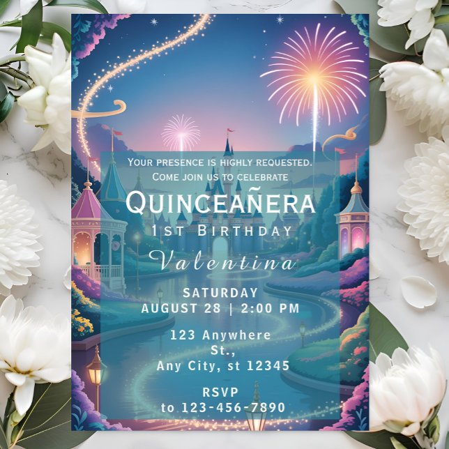 Magical Fairytale Castle Baby Girl Birthday Einladung (Von Creator hochgeladen)