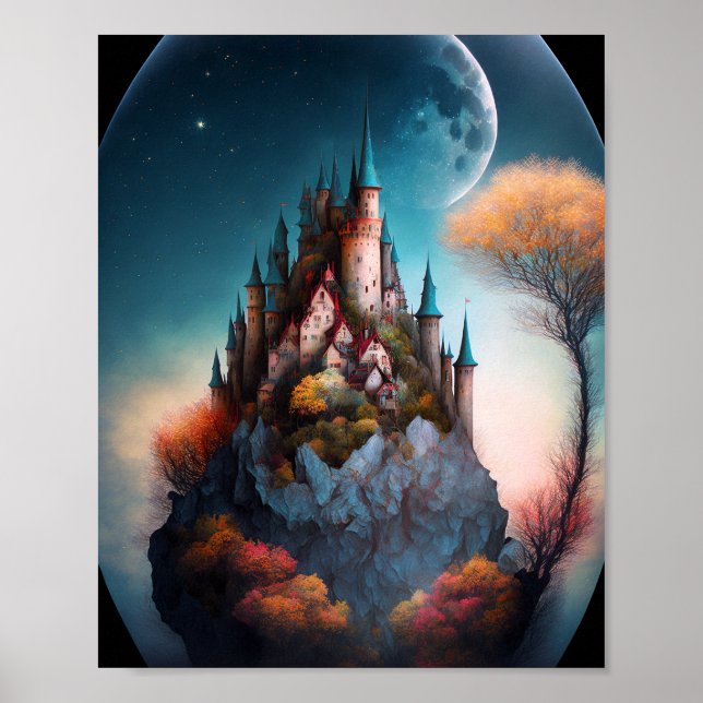Magical Fantasy Castle Poster (Vorne)