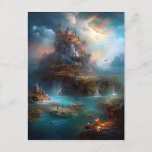 Magical Fantasy Castle Postkarte