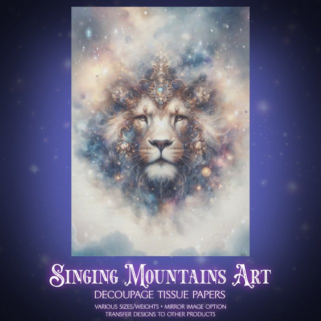 Magical Fantasy Lion Decoupage Seidenpapier (Von Creator hochgeladen)