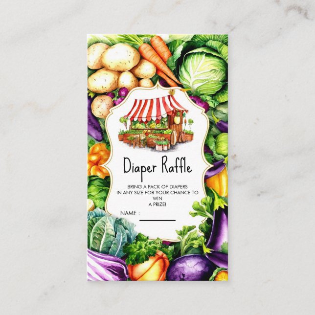 Magical Farmer's Market Baby Dusche Begleitkarte (Vorderseite)