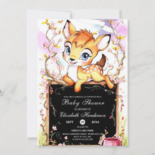 Magical Fawn Baby Dusche Einladung