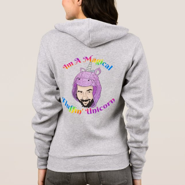 Magical F'in Unicorn Bella+Leinwand Full-Zip Hoodi Hoodie (Rückseite)
