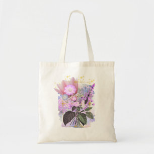 Magical Floral Bouquet in Golden Frame Tragetasche