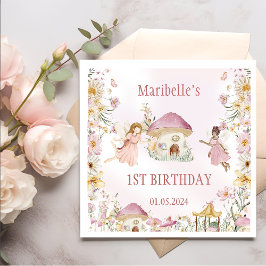 Magical Floral Fairy Birthday Napkins Serviette