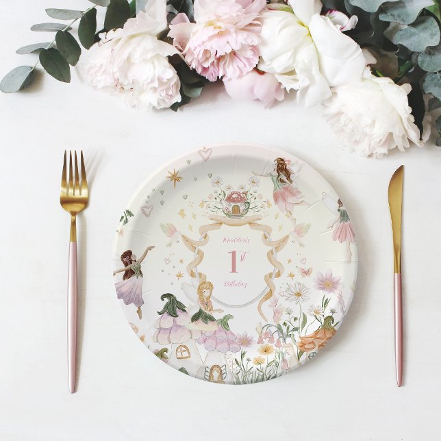 Magical Floral Fairy Birthday Party Pappteller (Von Creator hochgeladen)