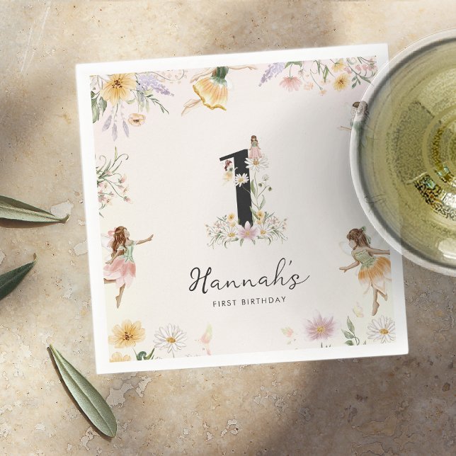 Magical Floral Fairy Birthday Serviette (Von Creator hochgeladen)