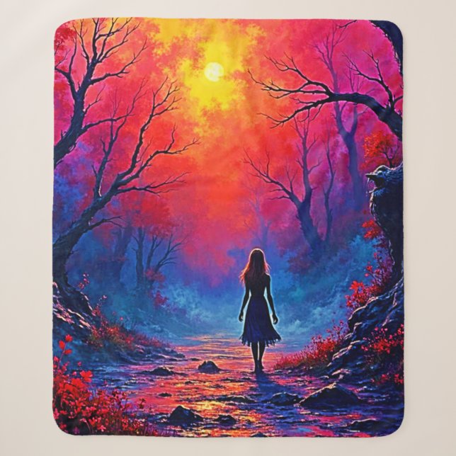 Magical Forest Girls Solitude Design Sherpadecke (Vorderseite)