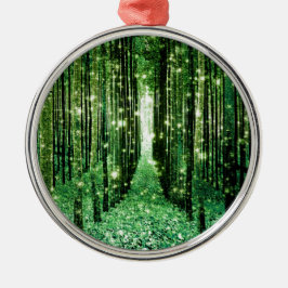 Magical Forest Green Mystery Ornament Aus Metall
